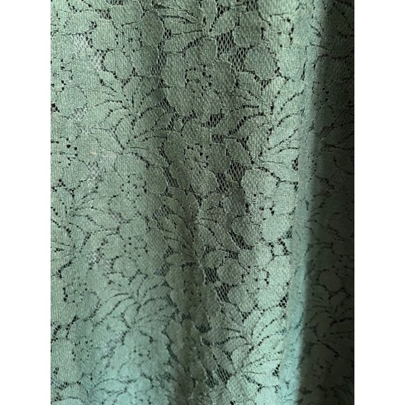 ASOS Sheath Dress 14 Green Cotton Lace Long Sleeve Washable Stretch NEW NWT - Picture 8 of 12